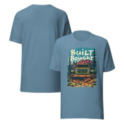 Built Not Bought - Evergreen 4X4 Crawler Unisex Graphic Tee - Steel Blue - Image 2