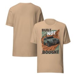 Built Not Bought - Sage Mountain 4X4 Unisex Graphic Tee - Tan - Image 3