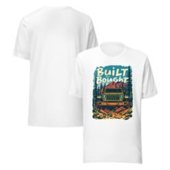 Built Not Bought - Evergreen 4X4 Crawler Unisex Graphic Tee - White - Image 4