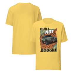 Built Not Bought - Sage Mountain 4X4 Unisex Graphic Tee - Yellow - Image 5