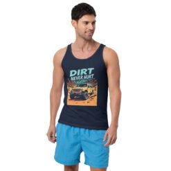 Dirt Never Hurt - Desert Wash Off-Road Cruiser Unisex Tank Top - Navy - Image 1