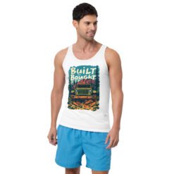 Built Not Bought - Mountain Trail Off-Road Rig Unisex Tank Top - White - Image 1