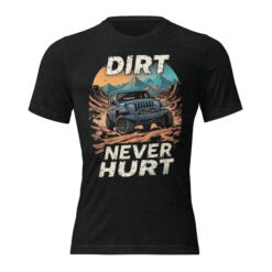 Dirt Never Hurt - Winch Bumper 4X4 Rig Triblend T-Shirt - Charcoal-Black Triblend - Image 1