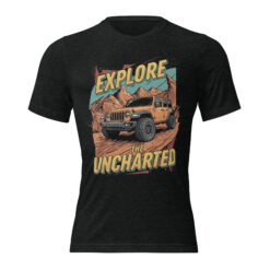 Explore The Uncharted - High Altitude 4X4 Triblend T-Shirt - Charcoal-Black Triblend - Image 1