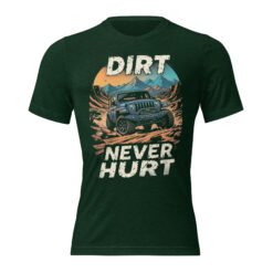 Dirt Never Hurt - Winch Bumper 4X4 Rig Triblend T-Shirt - Emerald Triblend - Image 3