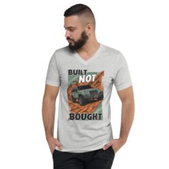 Built Not Bought - Rock Crawling Off-Road Unisex V-Neck Shirt - Athletic Heather - Image 2