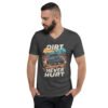 Dirt Never Hurt - Mud Terrain Off-Road Unisex V-Neck Shirt - Dark Grey Heather - Image 1