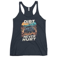 Dirt Never Hurt - Blue Crawler Off-Road Women's Racerback Tank - Vintage Navy - Image 1