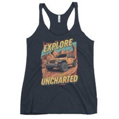 Explore The Uncharted - Canyon Ridge Off-Road Women's Racerback Tank - Vintage Navy - Image 1