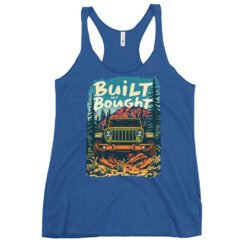 Built Not Bought - Alpine Crawler 4X4 Women's Racerback Tank - Vintage Royal - Image 2