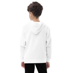 No Limits Just Horizons - Kids Mountain Off-Road Adventure Kids Fleece Hoodie - Athletic Heather, White - Image 4