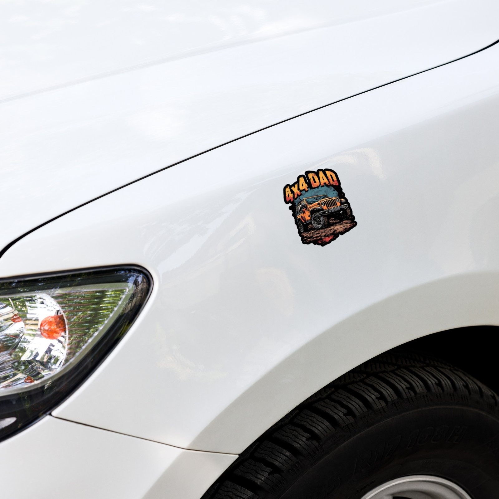 4X4 Dad - Muddy Trail Off-Road Rig Sticker - Image 3