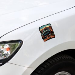 Explore The Uncharted - Teal 4X4 Overland Rig Sticker - Image 1