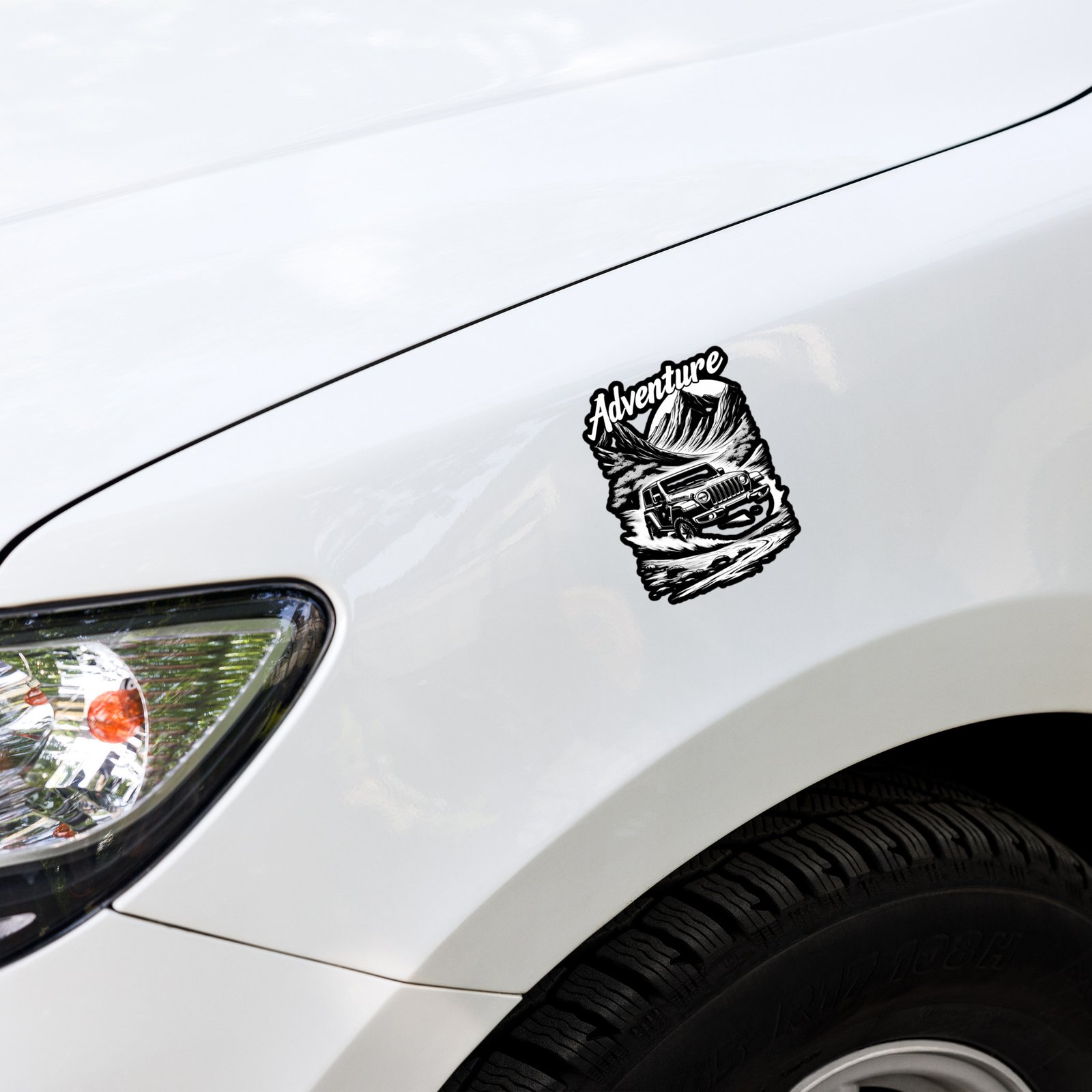 Adventure - Monochrome 4X4 Off-Road Rig Sticker - Image 1