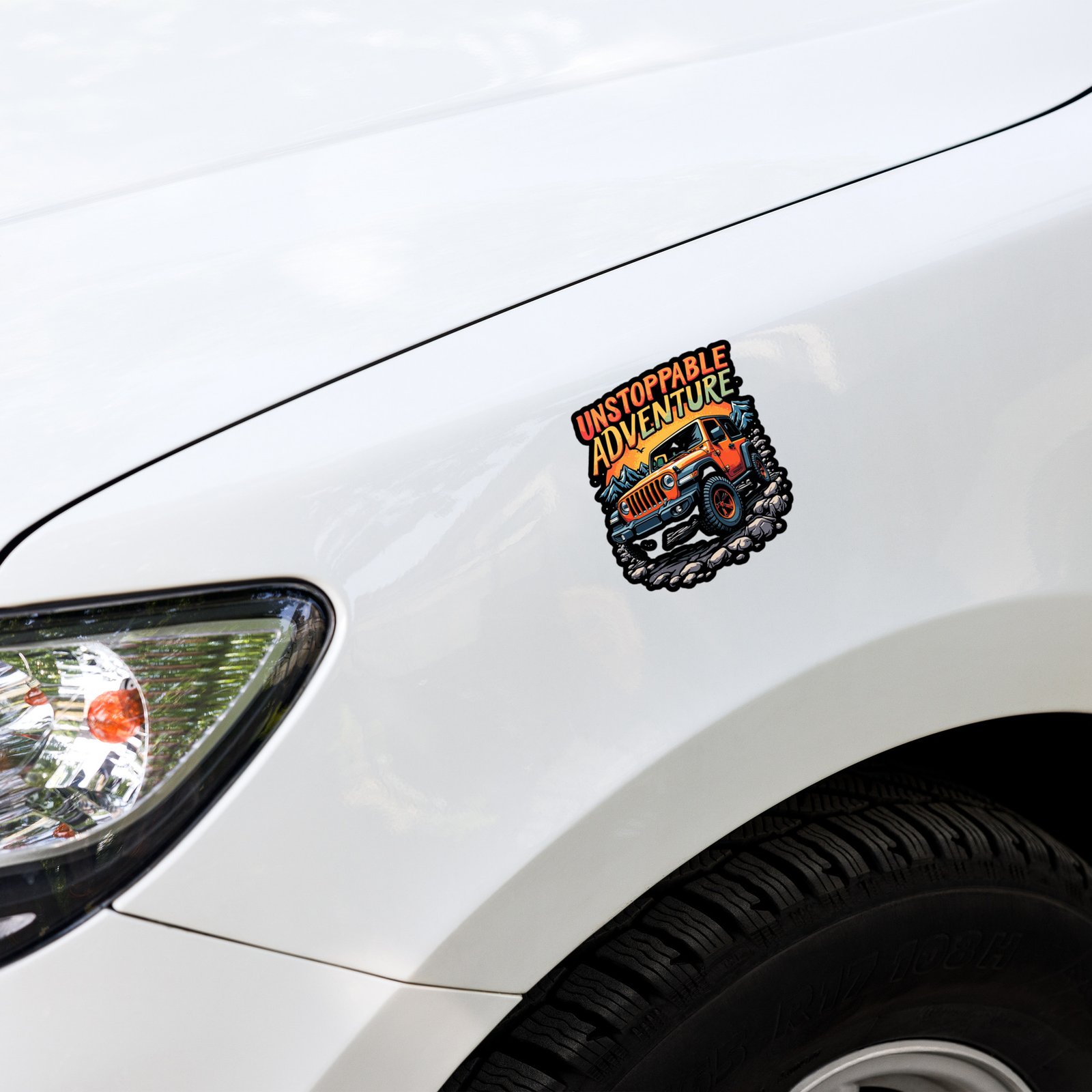 Unstoppable Adventure - Granite Boulder 4X4 Decal Bubble-Free Sticker - Image 1