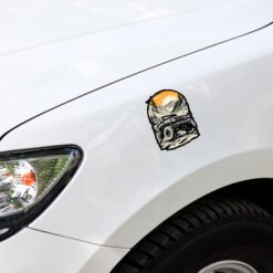 Alpine Sunset Trail - Golden Sunset 4X4 Decal Bubble-Free Sticker - Image 1