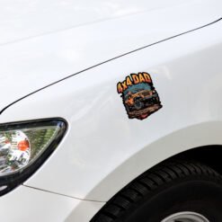 4X4 Dad - Muddy Trail Off-Road Rig Sticker - Image 1