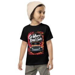 Go Where The Road Ends - Toddler Trail 4X4 Rig Toddler Tee - Image 1