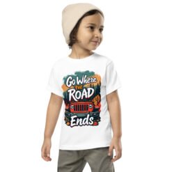 Go Where The Road Ends - Mini Explorer 4X4 Rig Toddler Tee - Image 1