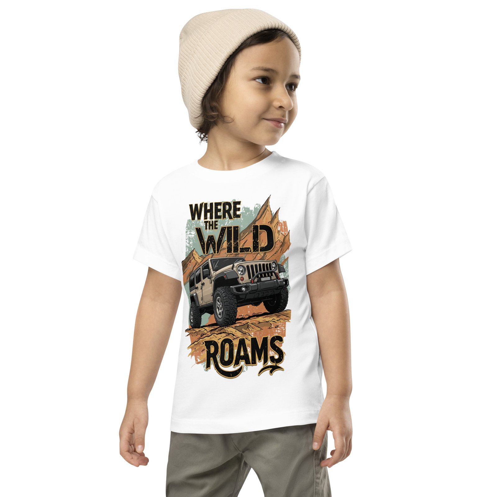 Where The Wild Roams - Toddler Trail 4X4 Explorer Toddler Tee - Image 1