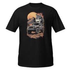 Lone Wolf - Wolf 4X4 Trail Rig Unisex T-Shirt - Black - Image 1