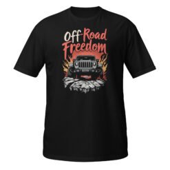 Off-Road Freedom - Silver 4X4 Trail Rig Unisex T-Shirt - Black - Image 1