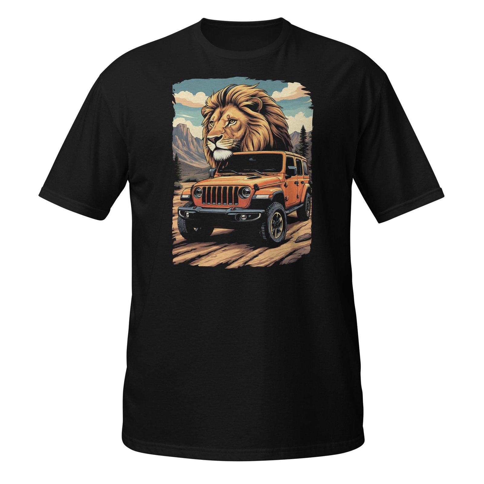 King Of The Trail - Orange Canyon 4X4 Rig Unisex T-Shirt - Black - Image 2
