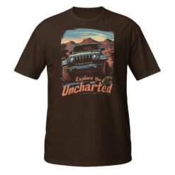 Explore The Uncharted - Desert Mesa 4X4 Rig Unisex T-Shirt - Dark Chocolate - Image 5