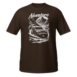 Adventure - Monochrome 4X4 Rig Trail Unisex T-Shirt - Dark Chocolate - Image 5