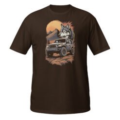 Lone Wolf - Wolf 4X4 Trail Rig Unisex T-Shirt - Dark Chocolate - Image 5
