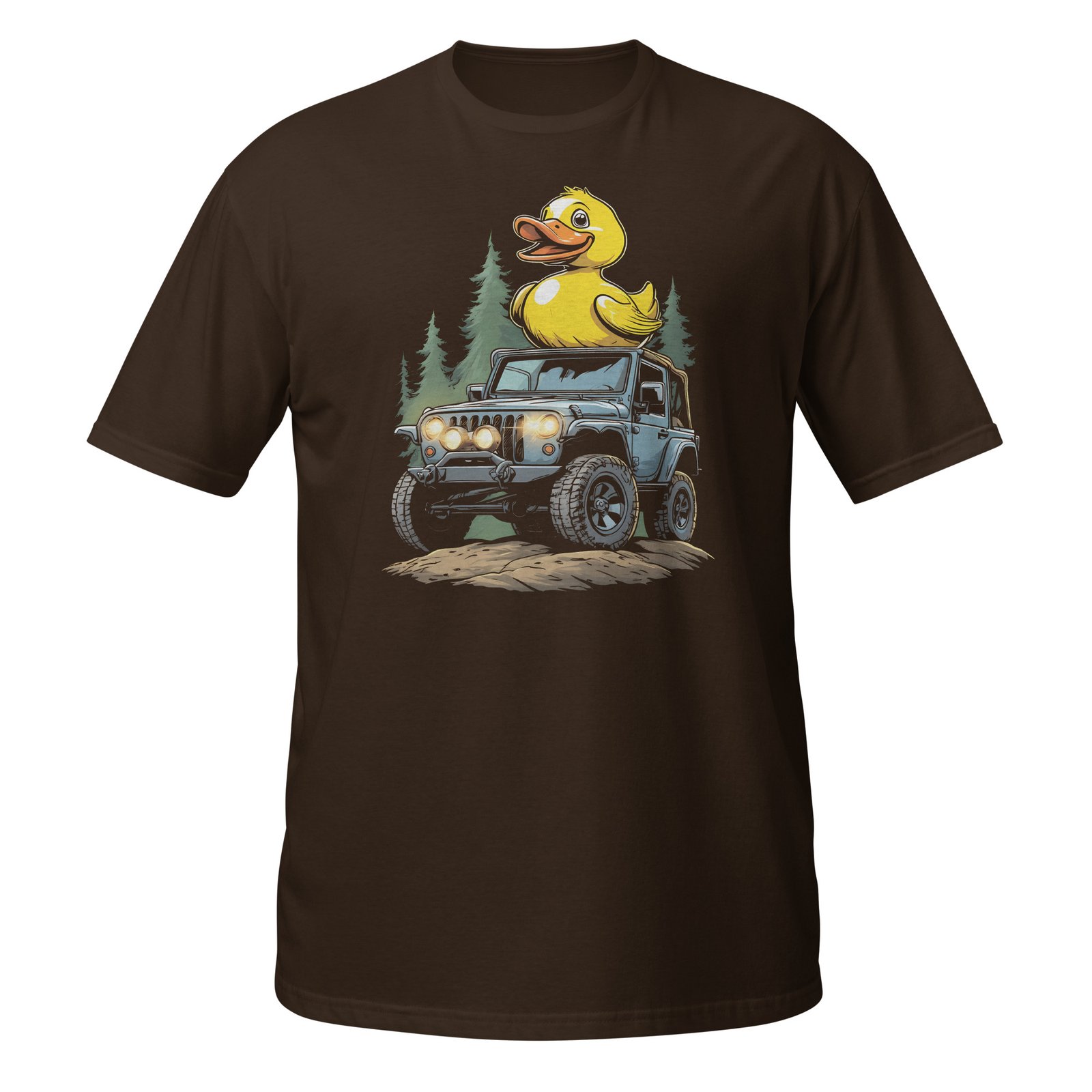 Duck Duck Rig - Rubber Duck 4X4 Rig Unisex T-Shirt - Dark Chocolate - Image 5