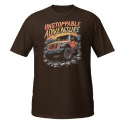 Unstoppable Adventure - Orange 4X4 Trail Rig Unisex T-Shirt - Dark Chocolate - Image 5
