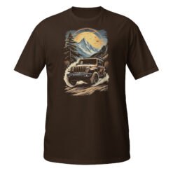 Alpine Trail Expedition - Alpine Mountain 4X4 Rig Unisex T-Shirt - Dark Chocolate - Image 6