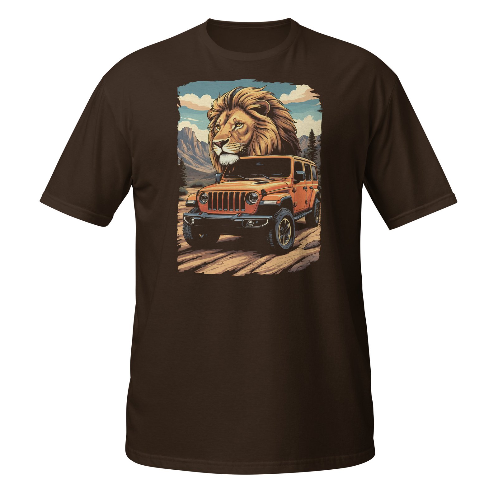 King Of The Trail - Orange Canyon 4X4 Rig Unisex T-Shirt - Dark Chocolate - Image 6