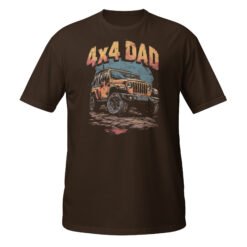 4X4 Dad - Orange Mud 4X4 Rig Unisex T-Shirt - Dark Chocolate - Image 5