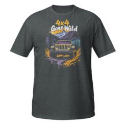 4X4 Gone Wild - 4X4 Gone Wild Rig Unisex T-Shirt - Dark Heather - Image 9