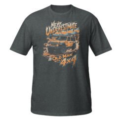 Never Underestimate An Old Man With A 4X4 - Desert Ridge 4X4 Rig Unisex T-Shirt - Dark Heather - Image 9