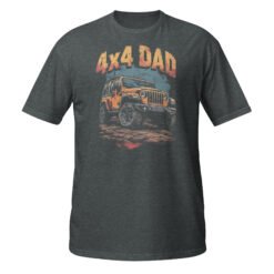 4X4 Dad - Orange Mud 4X4 Rig Unisex T-Shirt - Dark Heather - Image 9