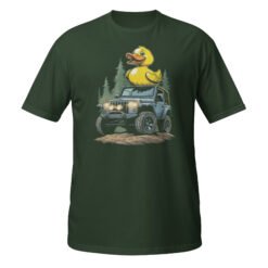 Duck Duck Rig - Rubber Duck 4X4 Rig Unisex T-Shirt - Forest Green - Image 7
