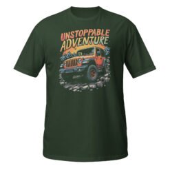Unstoppable Adventure - Orange 4X4 Trail Rig Unisex T-Shirt - Forest Green - Image 7