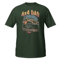 4X4 Dad - Orange Mud 4X4 Rig Unisex T-Shirt - Forest Green - Image 7