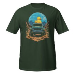 Duck Duck 4X4 - Blue Duck 4X4 Rig Unisex T-Shirt - Forest Green - Image 7