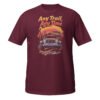 Any Trail Any Time - Sunset Mountain 4X4 Rig Unisex T-Shirt - Maroon - Image 1