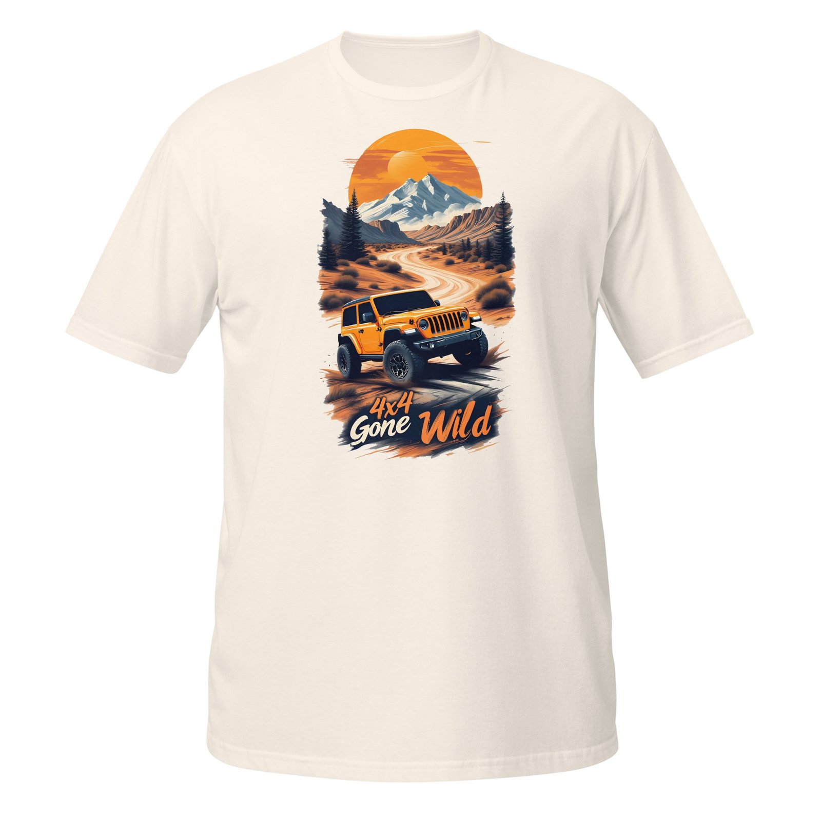 4X4 Gone Wild - Yellow Desert Off-Road Rig Unisex T-Shirt - Natural - Image 1