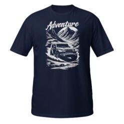 Adventure - Monochrome 4X4 Rig Trail Unisex T-Shirt - Navy - Image 3