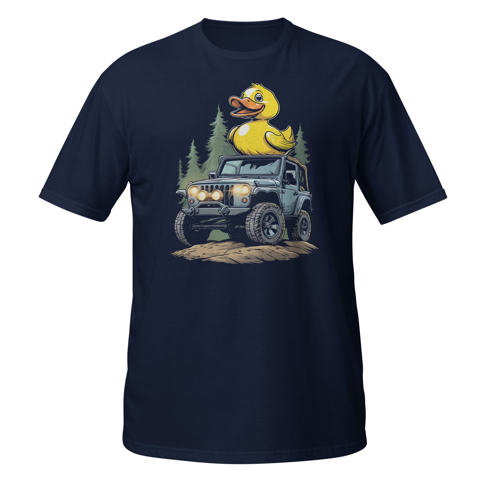 Duck Duck Rig - Rubber Duck 4X4 Rig Unisex T-Shirt - Navy - Image 3