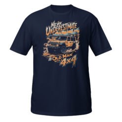 Never Underestimate An Old Man With A 4X4 - Desert Ridge 4X4 Rig Unisex T-Shirt - Navy - Image 4