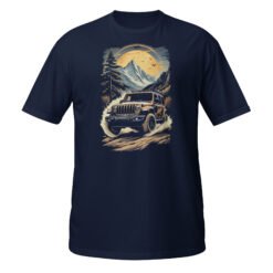 Alpine Trail Expedition - Alpine Mountain 4X4 Rig Unisex T-Shirt - Navy - Image 4