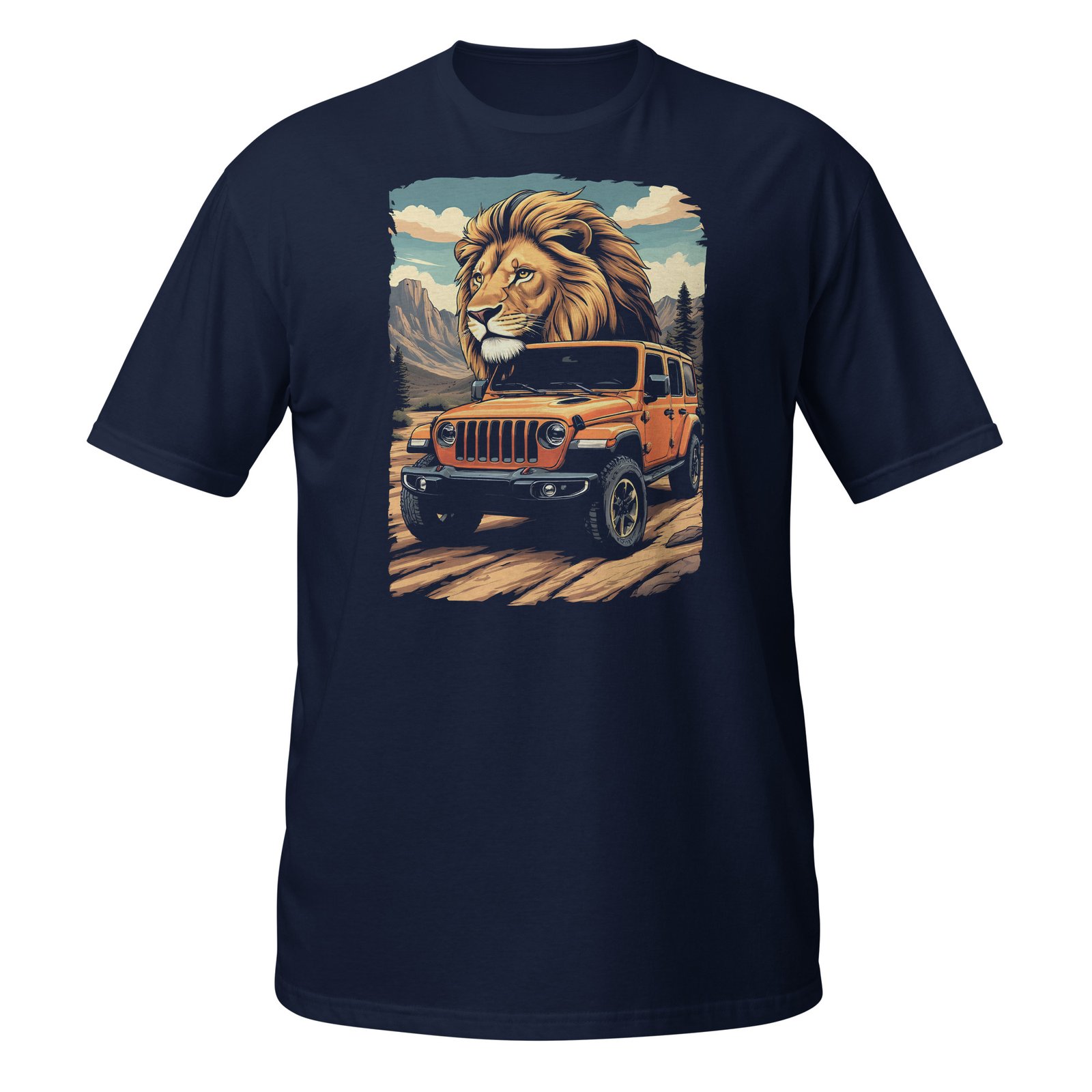 King Of The Trail - Orange Canyon 4X4 Rig Unisex T-Shirt - Navy - Image 4