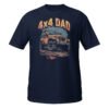 4X4 Dad - Orange Mud 4X4 Rig Unisex T-Shirt - Navy - Image 1